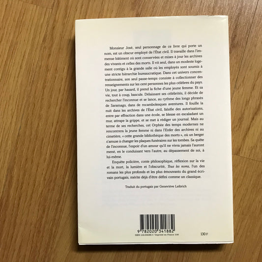 Saramago, José - Tous les noms