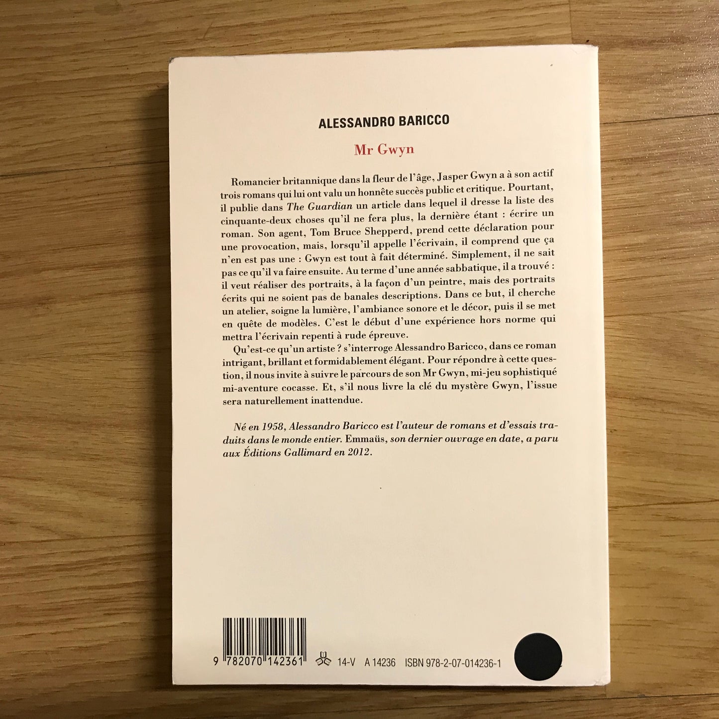 Baricco, Alessandro - Mr Gwyn