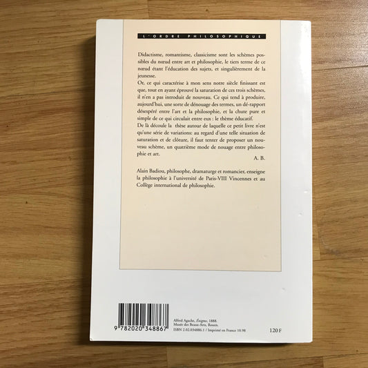 Badiou, Alain - Petit manuel d’inesthétique