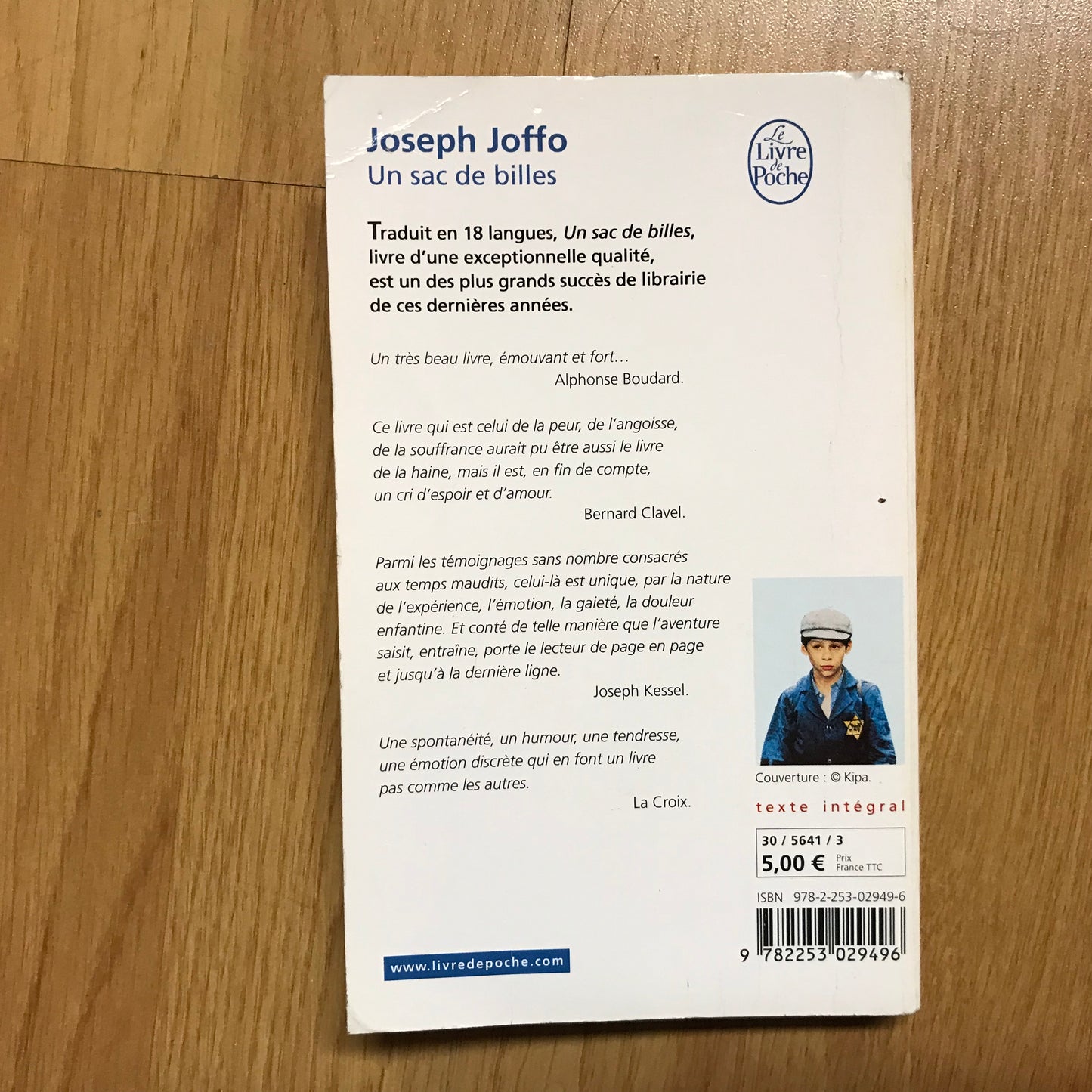 Joffo, Joseph - Un sac de billes