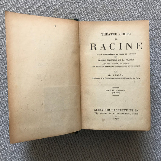 Théâtre choisi de Racine