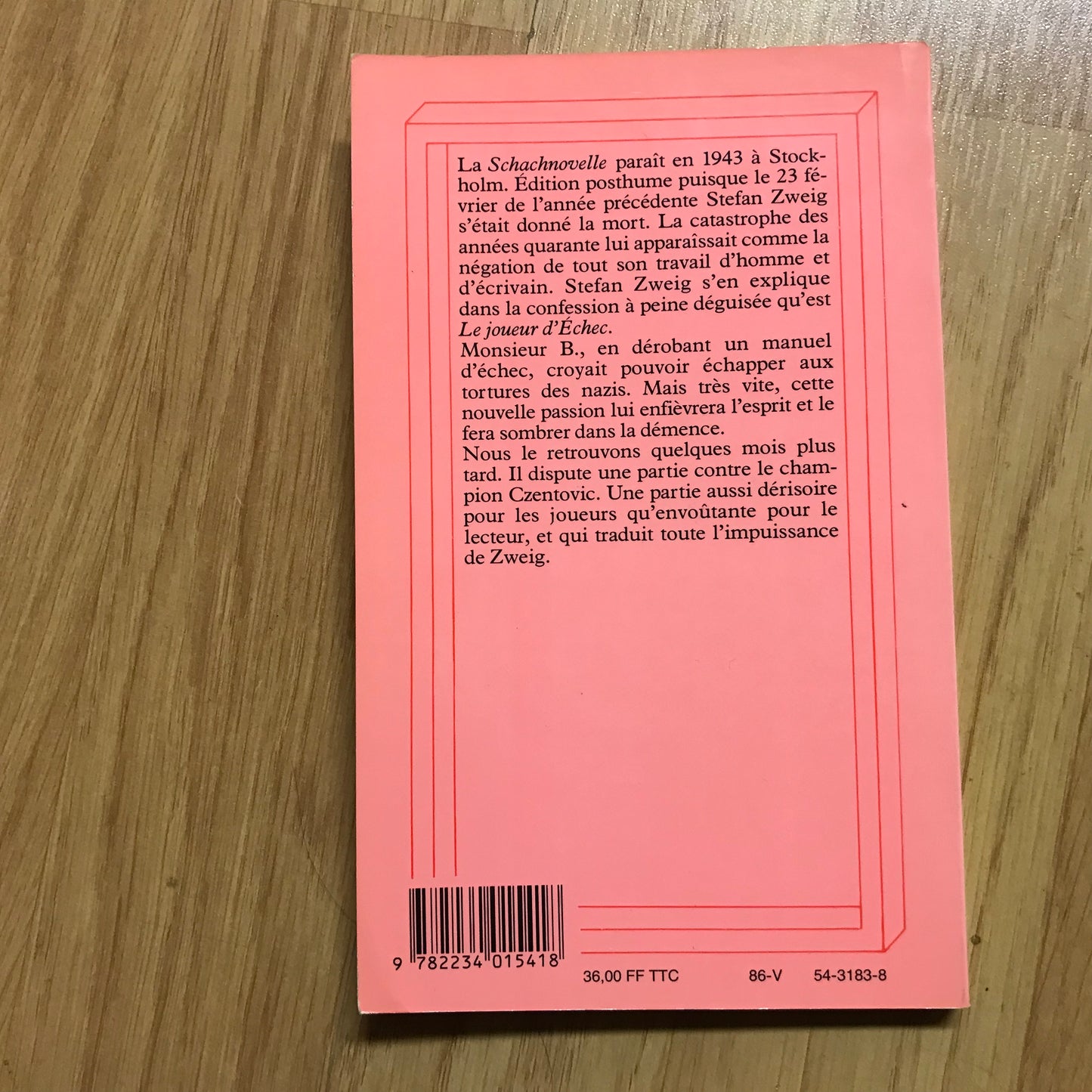 Zweig, Stefan - Le joueur d’échecs