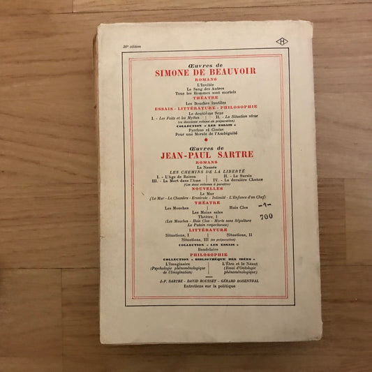 Beauvoir de, Simone - Le deuxième sexe II