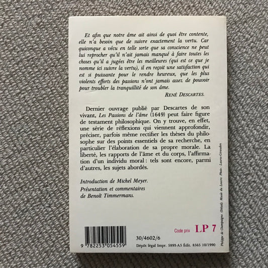 Descartes, René - Les passions de l’âme