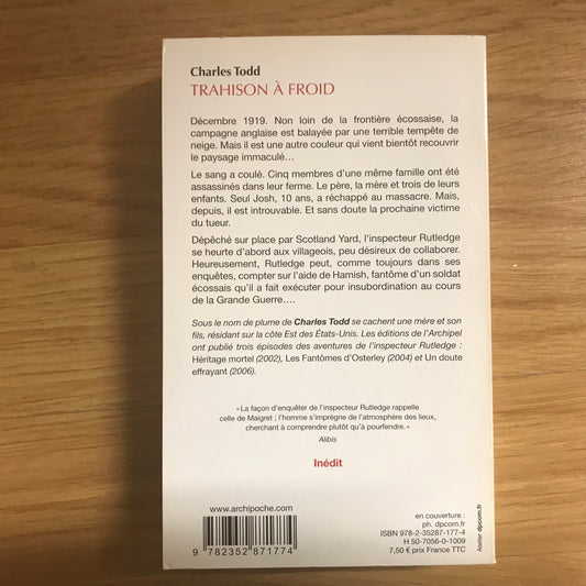 Todd, Charles - Trahison à froid