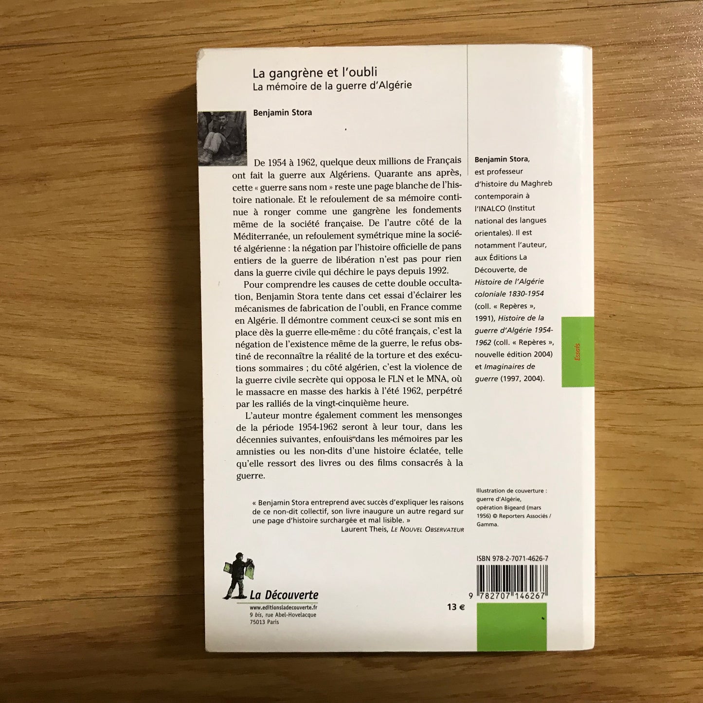 Stora, Benjamin - La gangrène et l’oubli, la mémoire de la guerre d’Algérie