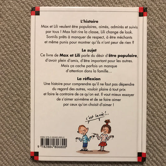 Max et Lili T106: Max et Lili veulent être populaires - Bloch & Saint Mars