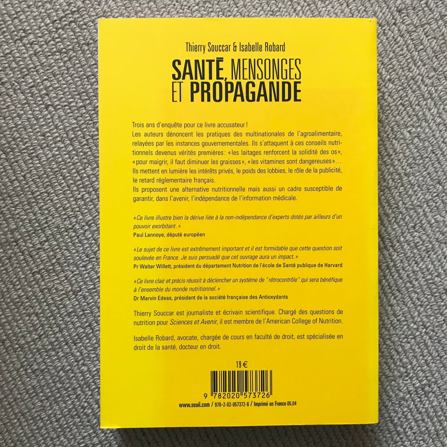 Santé, mensonges et propagande, arrêtons d ‘avaler n’importe quoi ! - T. Soucar & I. Robard