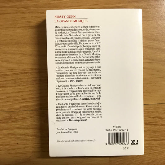 Gunn, Kirsty - La grande musique