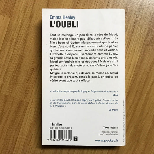 Healey, Emma - L’oubli