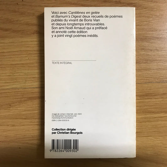 Vian, Boris - Cantilènes en gelée