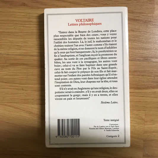 Voltaire - Lettres philosophiques