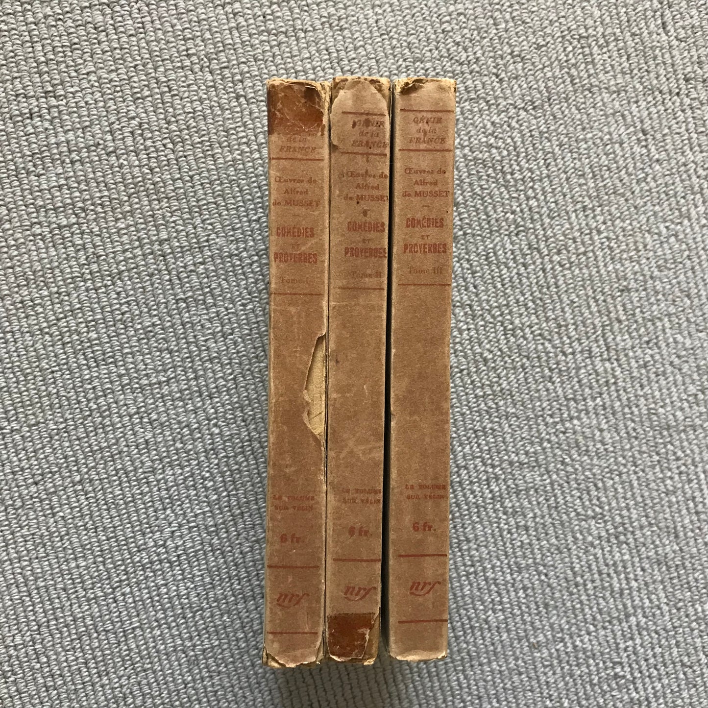Musset de, Alfred - Comédies et proverbes Tomes 1, 2 & 3