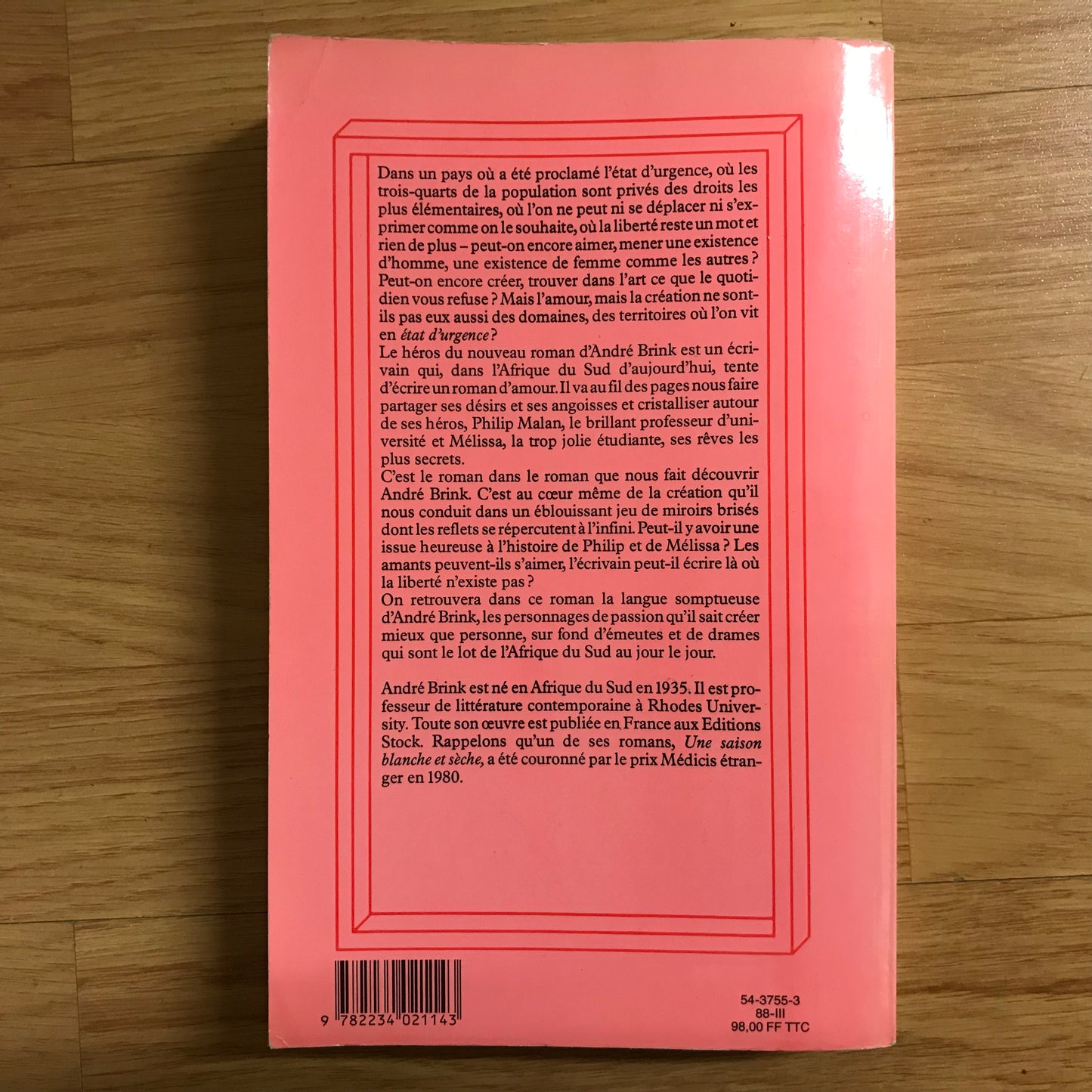 Brink, André - États d’urgence