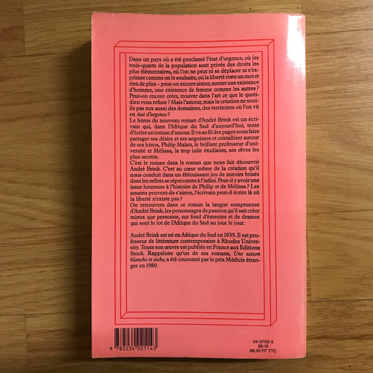 Brink, André - États d’urgence