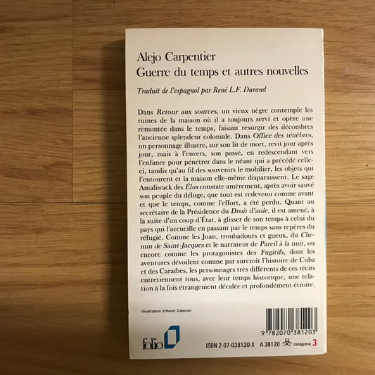 Carpentier, Alejo - Guerre du temps et autres nouvelles