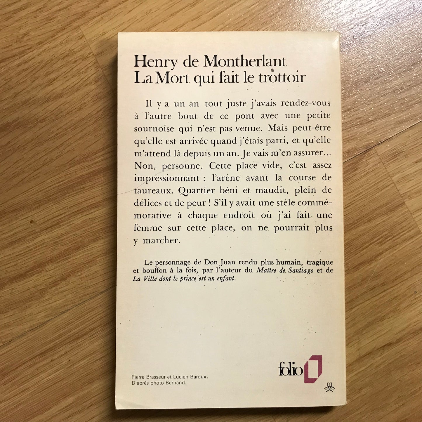 Montherlant - La Mort qui fait le trottoir (Don Juan)