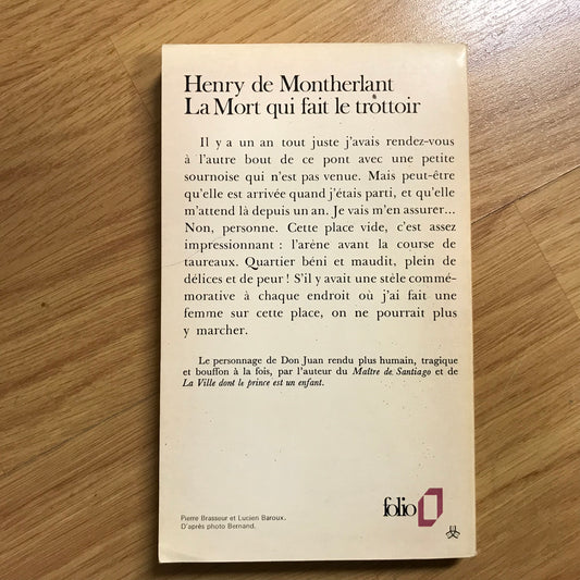 Montherlant - La Mort qui fait le trottoir (Don Juan)