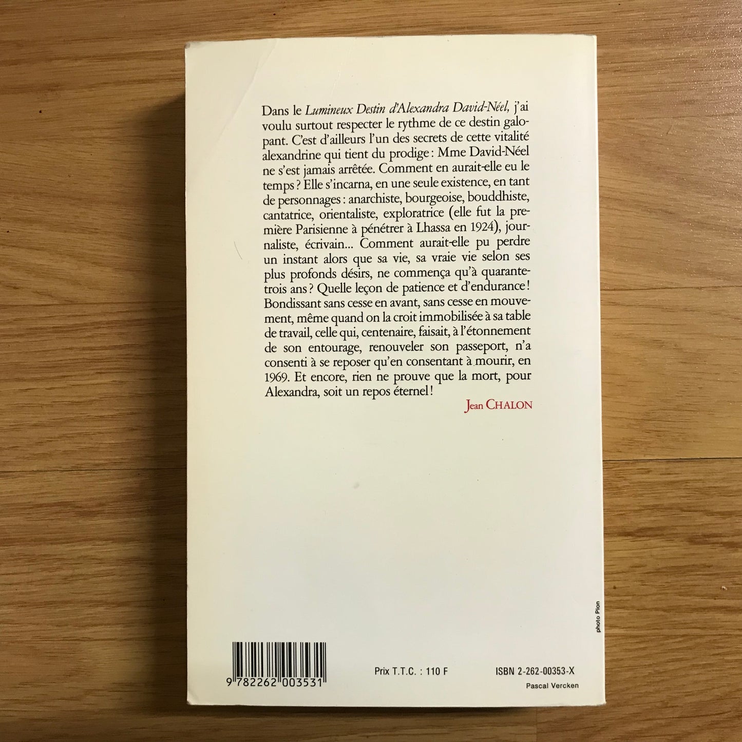 Chapon, Jean - Le lumineux destin d’Alexandra David-Neel