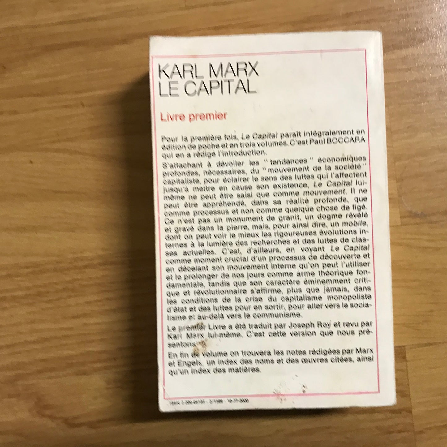 Marx, Karl - Le capital, livre premier