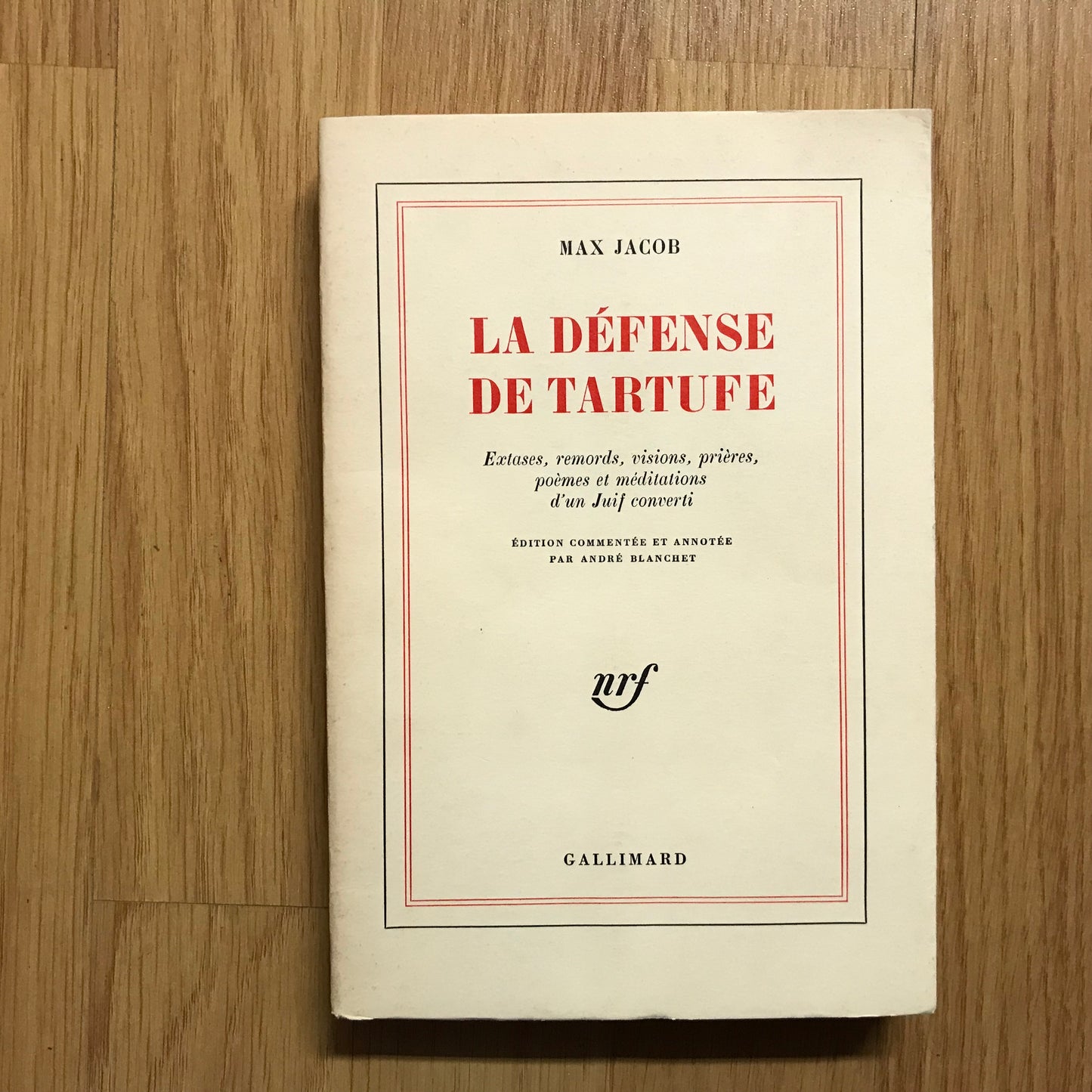 Jacob, Max - La Défense de Tartuffe