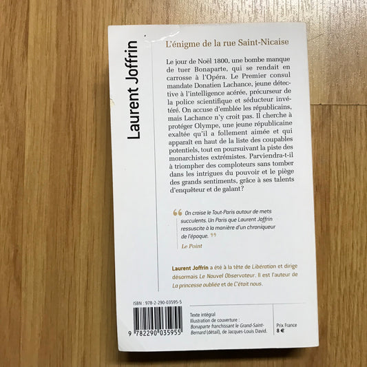 Joffrin, Laurent - L’énigme de la rue Saint-Nicaise