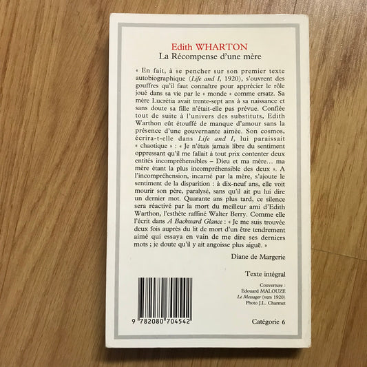 Wharton, Edith - La récompense d’une mère
