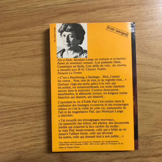 Lange, Monique - Histoire de Piaf