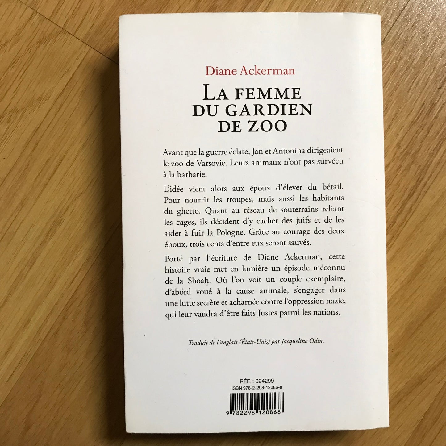 Ackerman, Diane - La femme du gardien de zoo