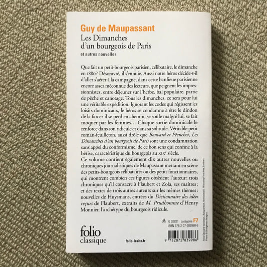 Maupassant de, Guy - Les dimanches d’un bourgeois de Paris