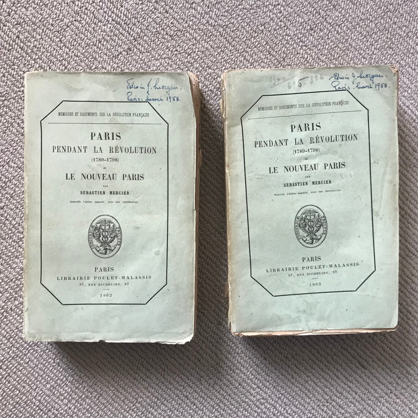 Mercier, S. - Paris pendant la Révolution (2 volumes)