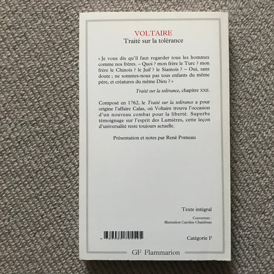 Voltaire - Traité sur la tolérance