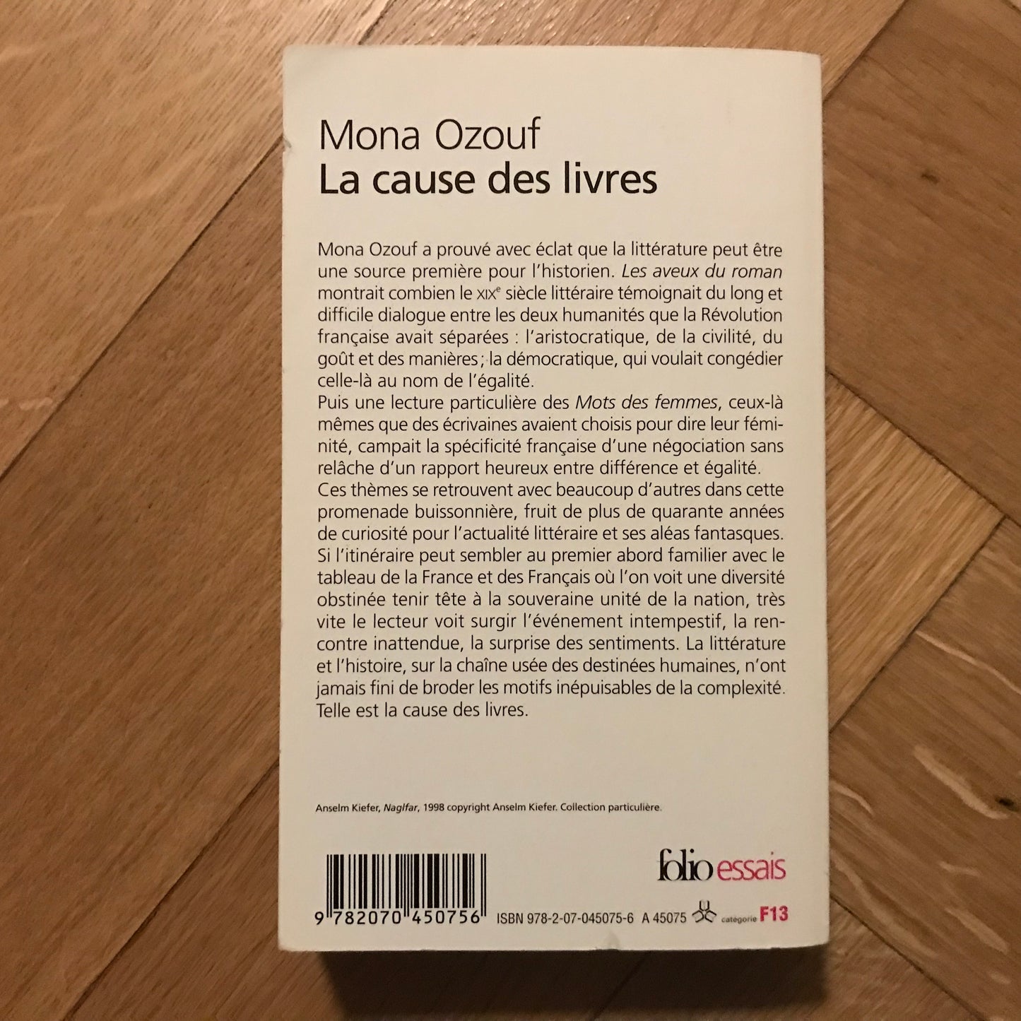 Ozouf, Mona - La cause des livres