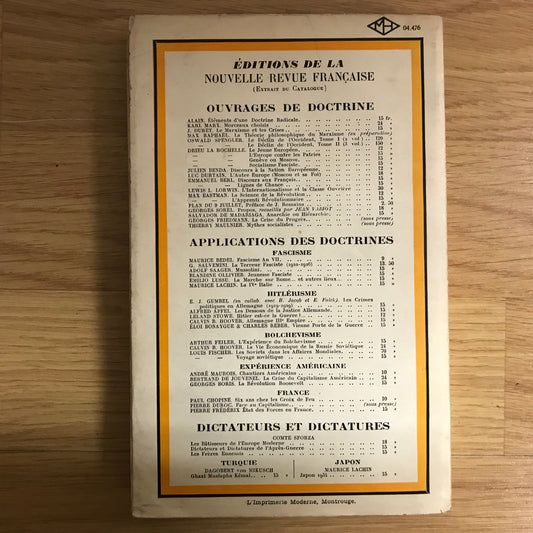 Madariaga de, S. - Anarchie ou hiérarchie