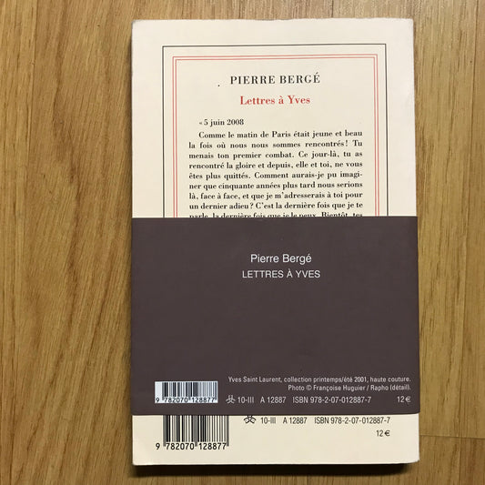 Bergé, Pierre - Lettres à Yves