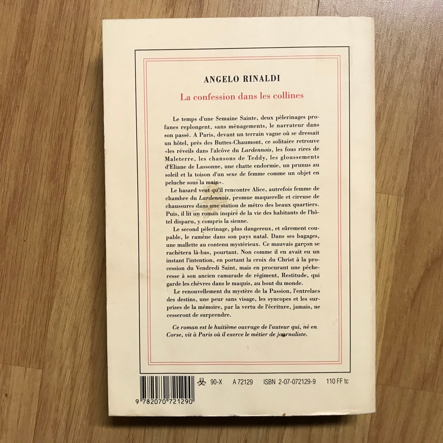 Rinaldi, Angelo - La confession dans les collines