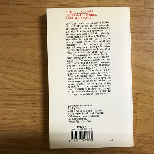 Tabucchi, Antonio - Petite malentendus sans importance
