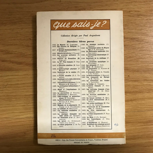 Que sais-je ? L’existentialisme - Paul Foulquié