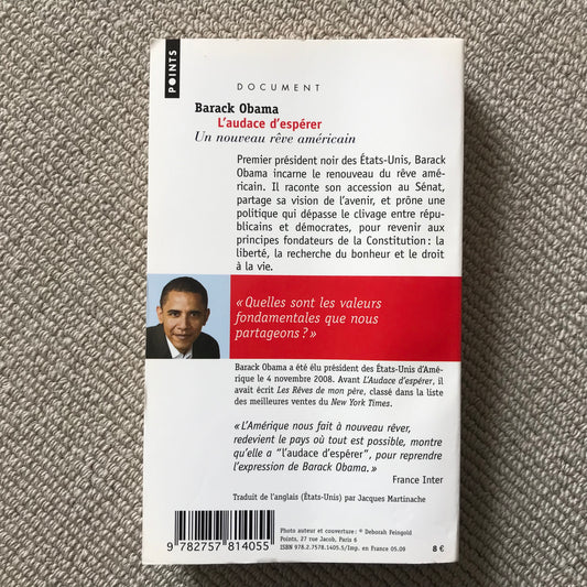 Obama, Barack - L’audace d’espérer