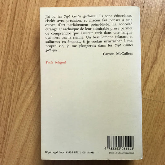 Blixen, Karen - Sept contes gothiques