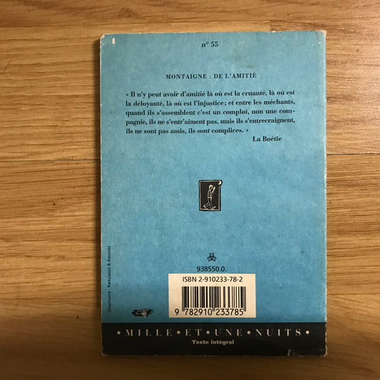 Montaigne - De l’amitié