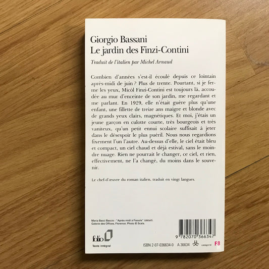 Bassani, Giorgio - Le jardin des Finzi-Contini