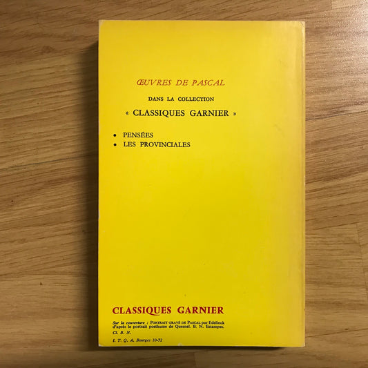 Pascal - Pensées