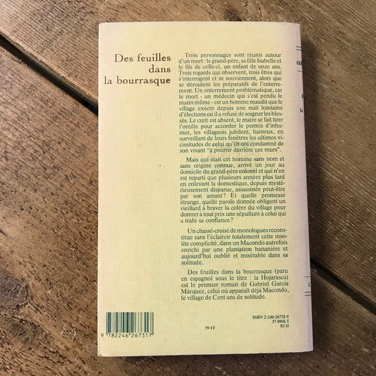 Garcia Marquez, Gabriel - Des feuilles dans la bourrasque