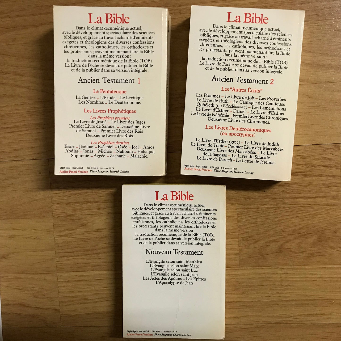 La Bible: Ancien Testament 1&2, Nouveau Testament