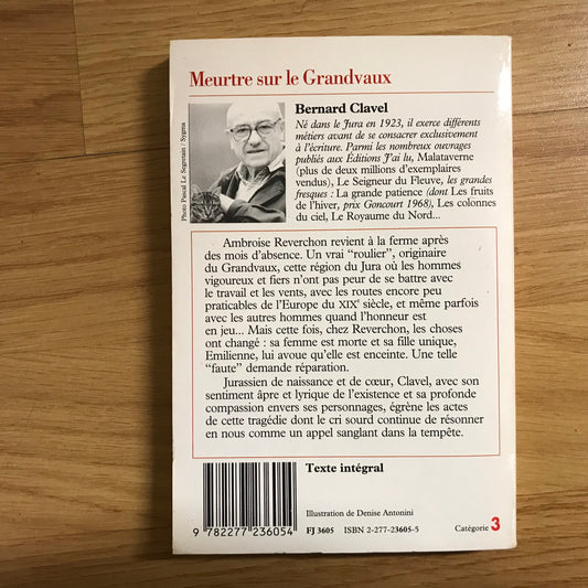 Clavel, Bernard - Meurtre sur le Grandvaux