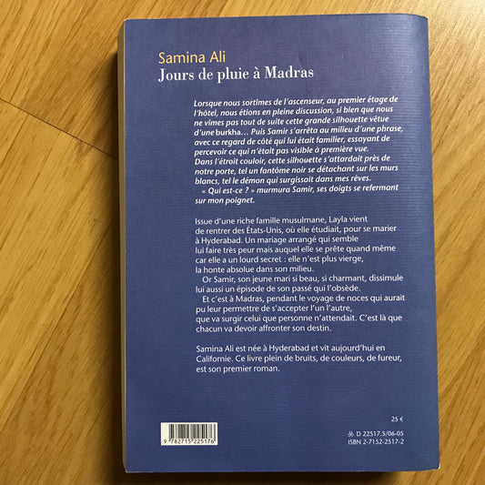 Ali, Samina - Jours de pluie à Madras