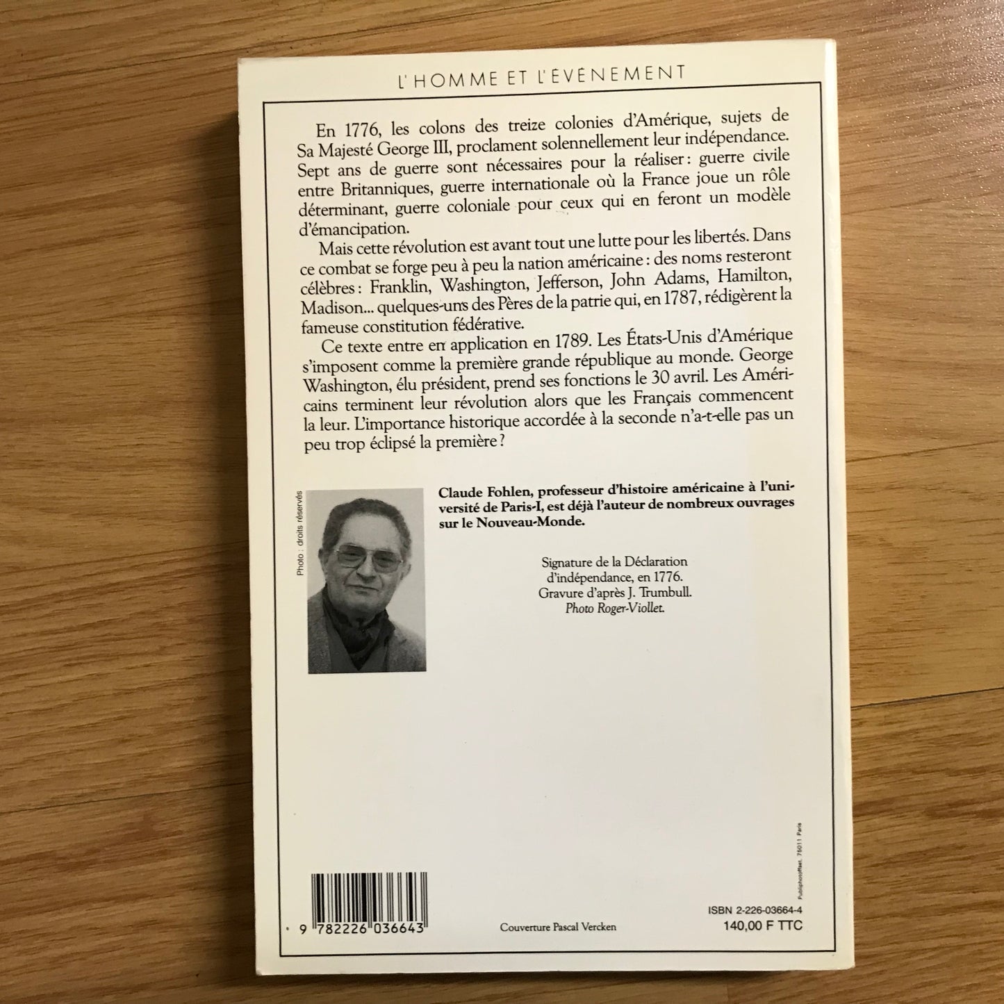 Fohlen, Claude - Les pères de la révolution américaine