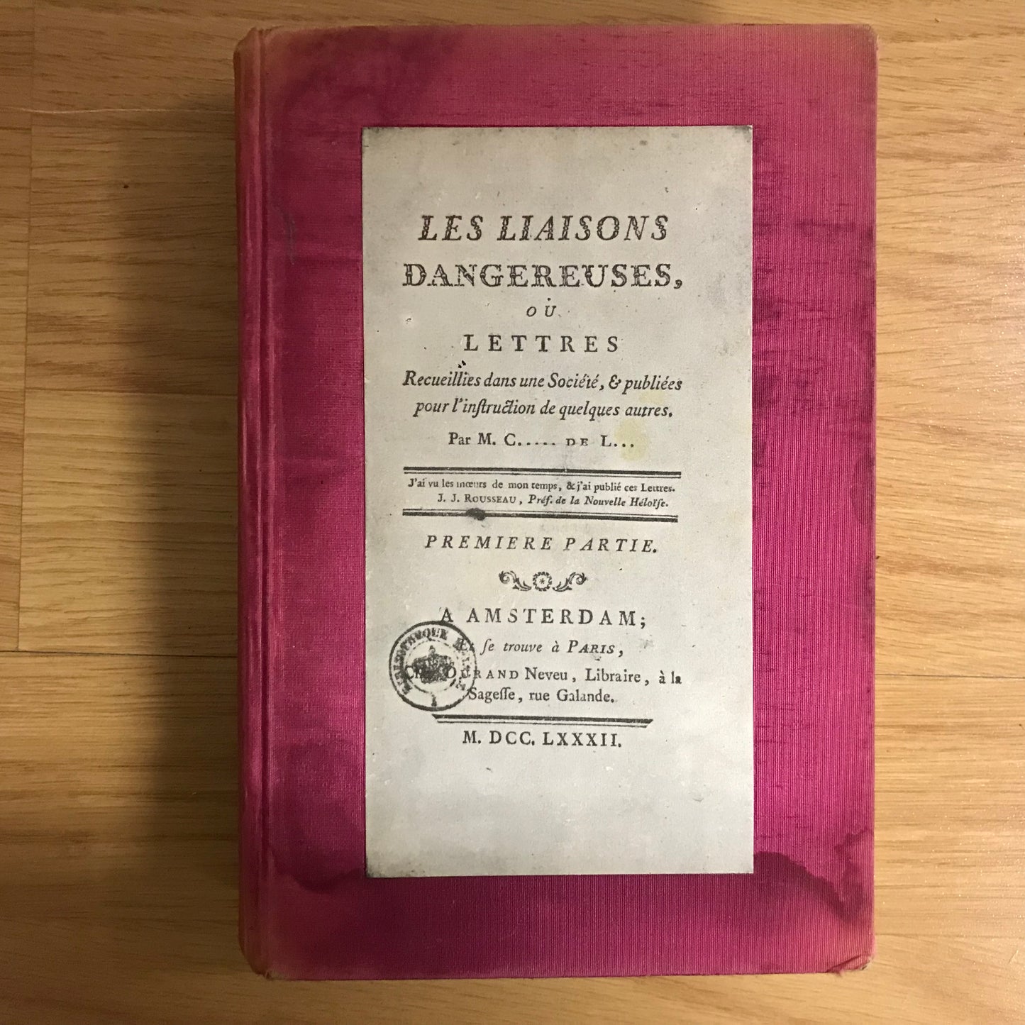 De Laclos, C. - Les liaisons dangereuses (première partie)