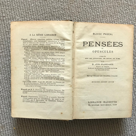 Pascal - Pensées